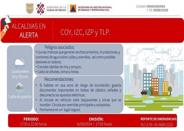Activan las alertas Roja, Naranja y Amarilla por fuertes lluvias en la ...
